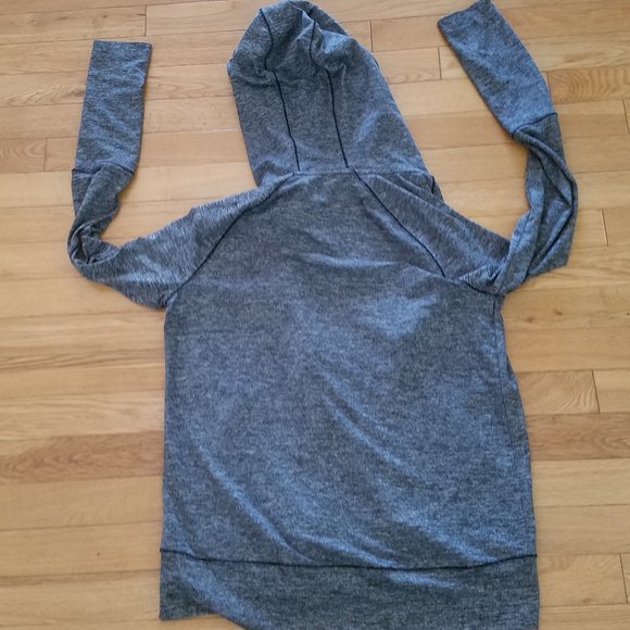 Athleta Uptempo Elevate Zippered Hoodie - Grey/Black - S - Picture 3 of 9